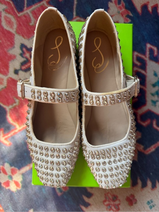 Sam Edelman Shoes - Sam Edelman Michaela ivory Studded Mary Jane Flats
